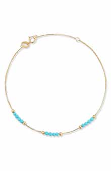 Ember Fine Jewelry 14K Gold Turquoise Beaded Bracelet