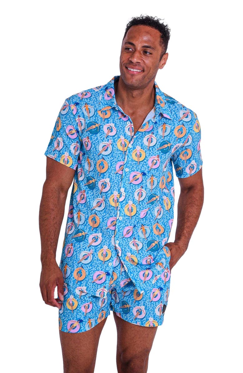 OOSC Poolside Men's Short Sleeve Shirt, Alternate, color, Multi