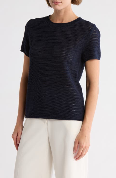 Cotton Short Sleeve Sweater