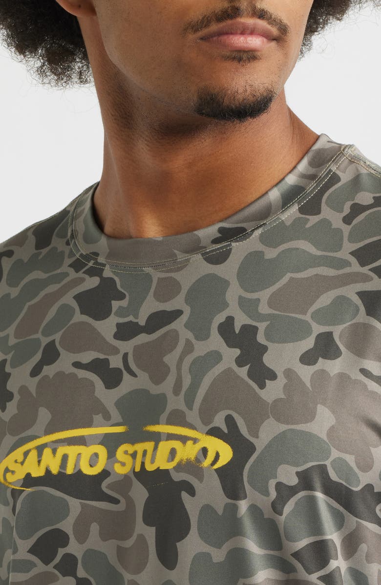 SANTO STUDIO Racer Tech Camo T-Shirt, Alternate, color, Army