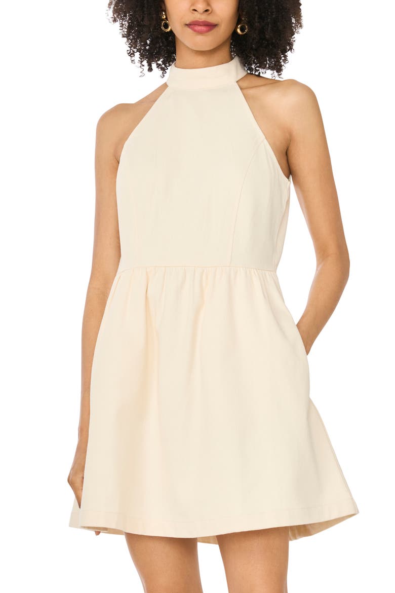 Dehin Cotton Dress, Alternate, color, SOFT ECRU