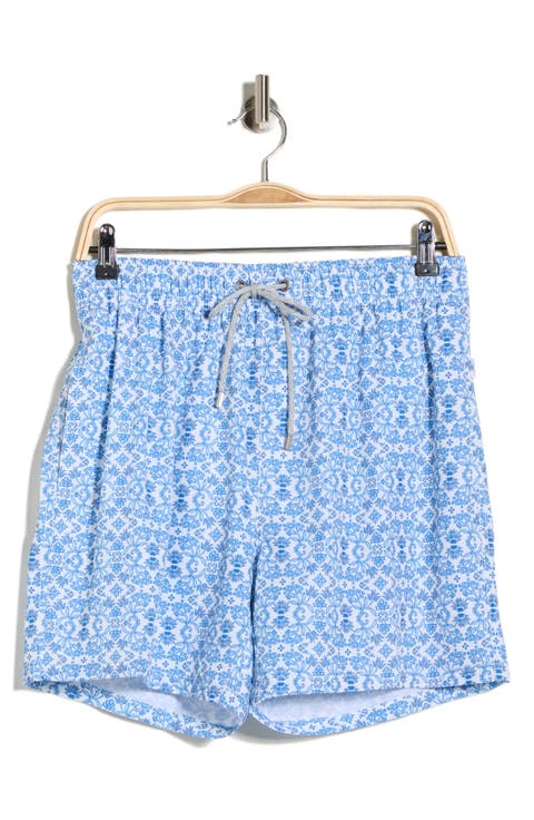 Stretch Tile Volley Swim Shorts