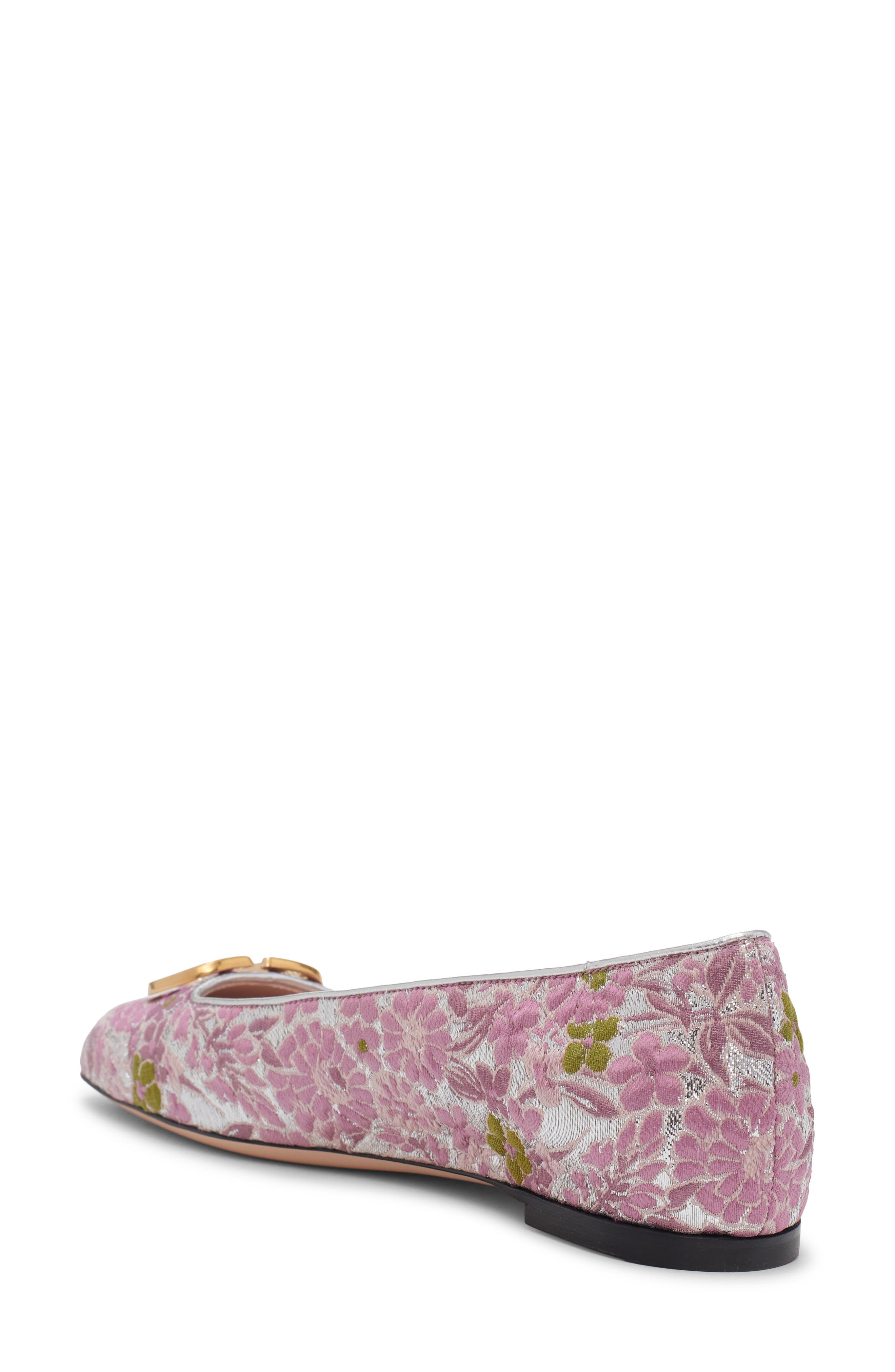 VLOGO Signature Floral Jacquard Flat, Alternate, color, DUSTY ROSE