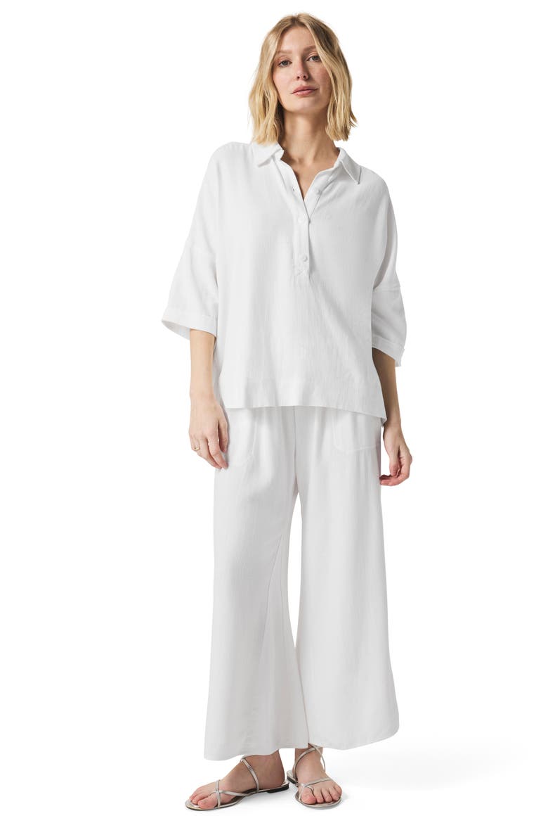 Coastal Relaxed Top, Alternate, color, WHITE