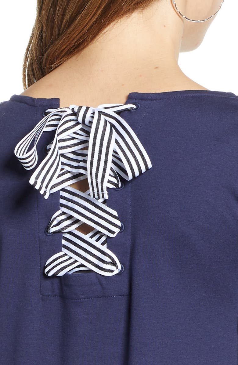 1901 LACE UP BACK KNIT DRESS, Alternate, color,