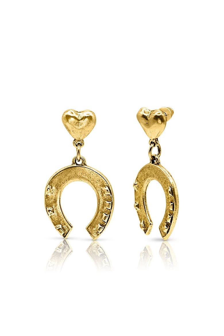 Wilder Hart Earrings, Alternate, color, Gold