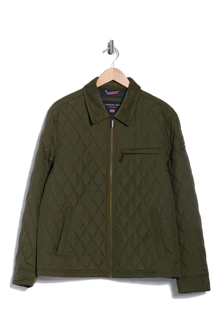 Rivervale Quilted Barn Jacket, Alternate, color, OLIVE