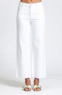 APNY Crop Raw Hem Wide Leg Jeans