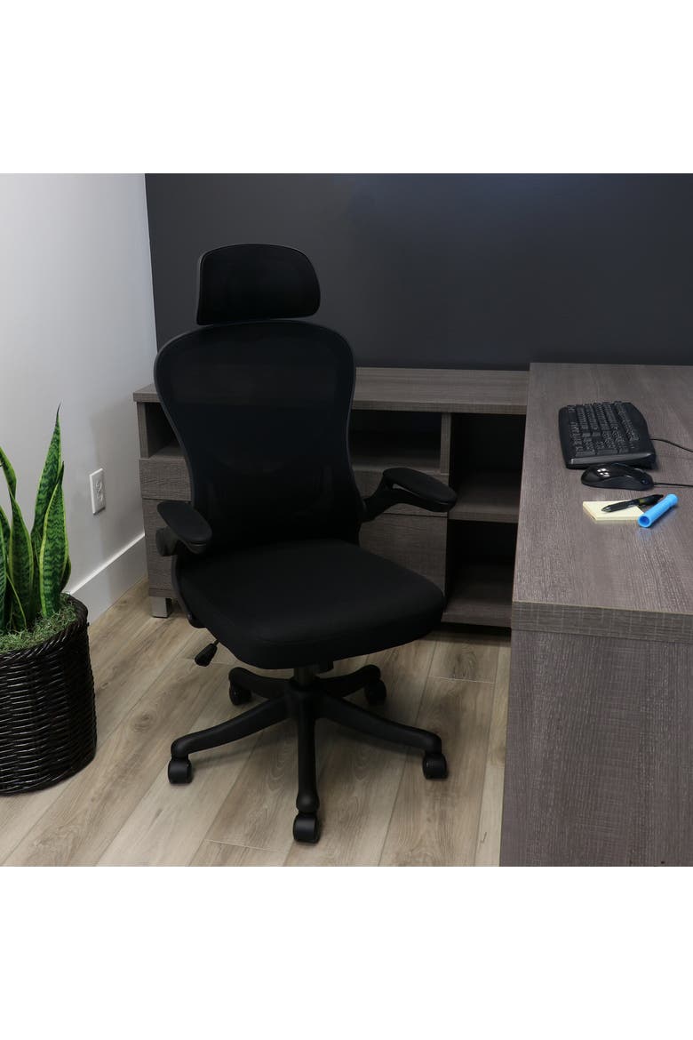High Back Adjustable Office Chair, Alternate, color, Black