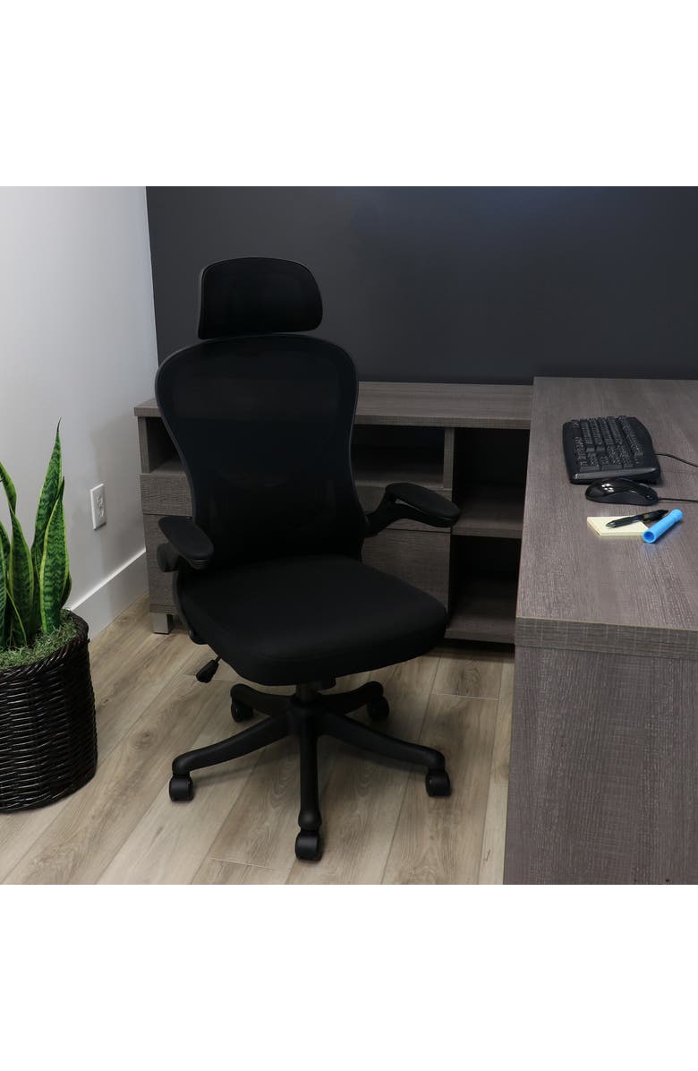 Elama High Back Adjustable Office Chair, Alternate, color, Black