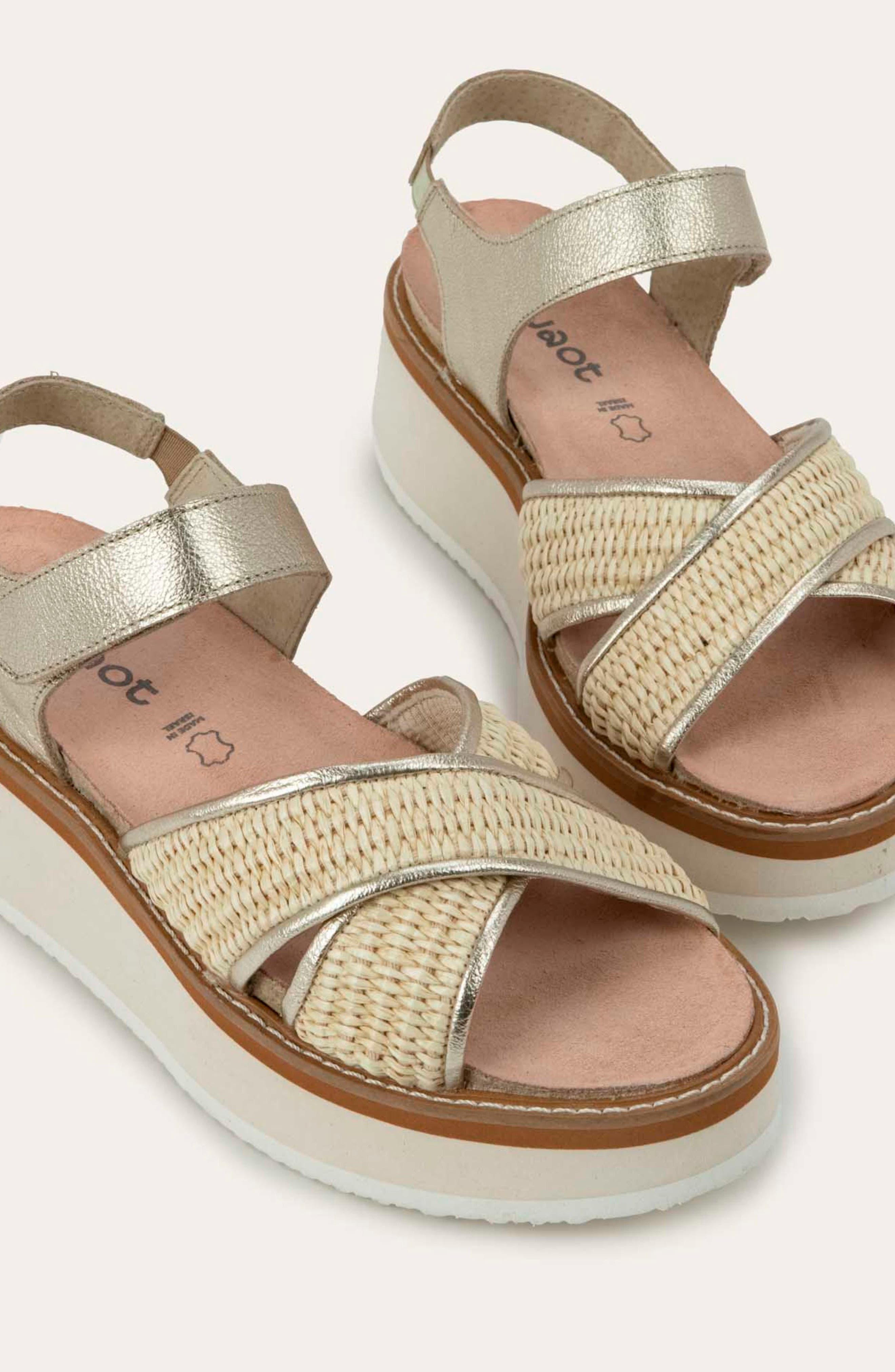 Pavlova Platform Sandal, Alternate, color, RADIANT GOLD/ BLONDE RAFFIA