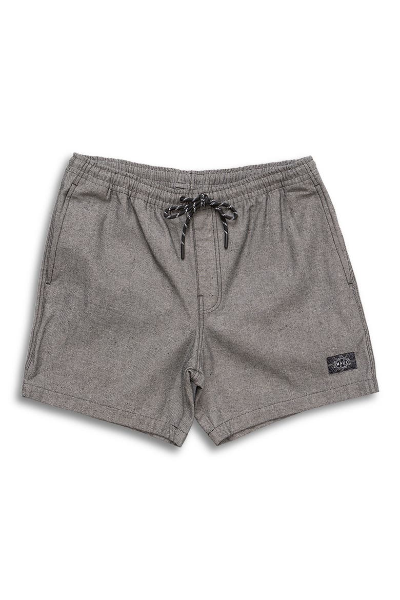 Hinano Drawstring Cotton Twill Shorts, Alternate, color, IRON