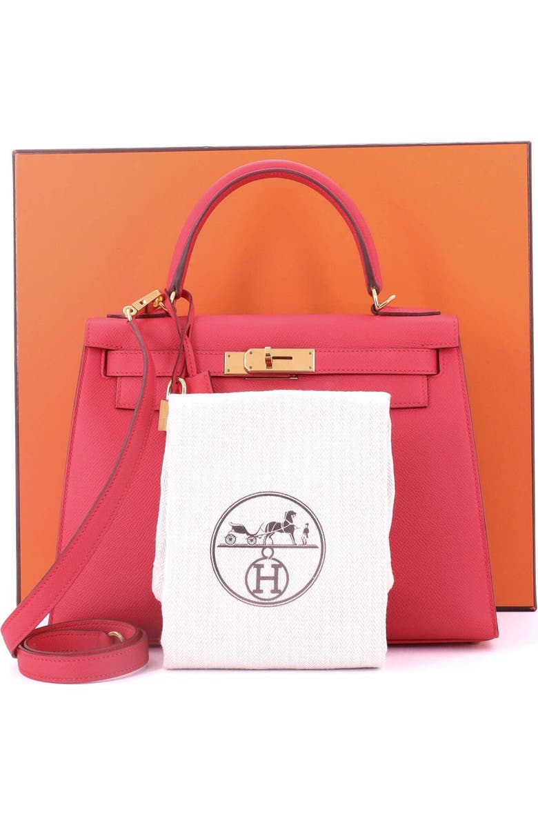 Pre-Owned Hermes Kelly Handbag Pink Epsom with Gold Hardware 28, Alternate, color,