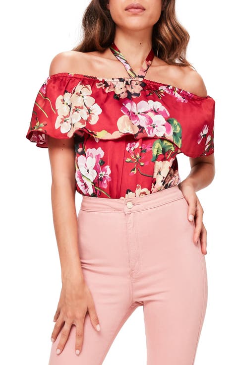 Ruffle Off the Shoulder Bodysuit