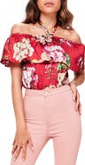 Missguided Ruffle Off the Shoulder Bodysuit