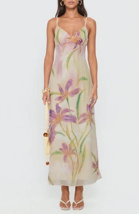 Isakaia Floral Beaded Maxi Dress