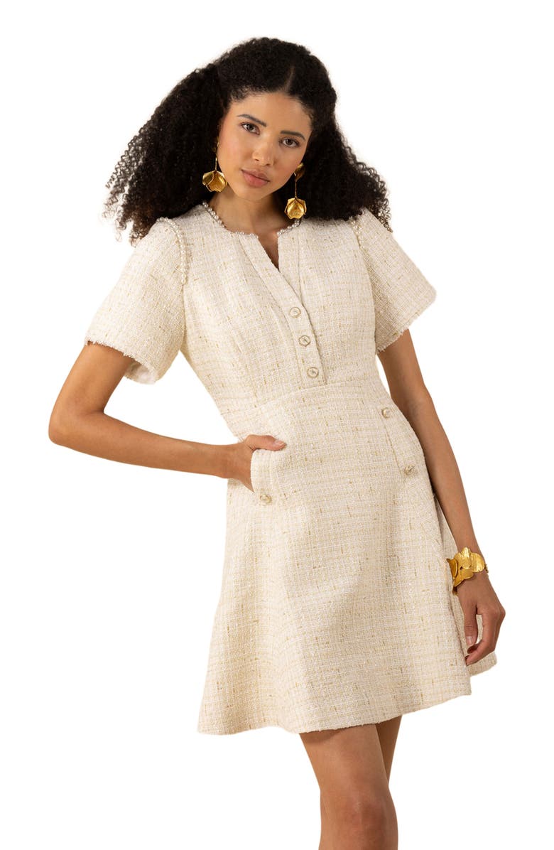 Hale Bob Maxine Boucle Tweed Dress, Alternate, color, 