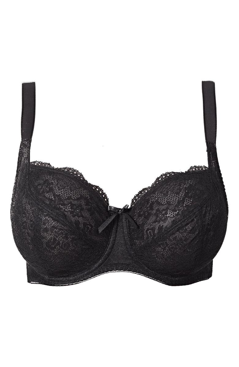 Freya Fancies Underwire Balconette Bra, Alternate, color, Black