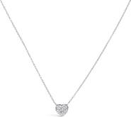 Haus of Brilliance 14K White Gold 1/4 Cttw Diamond Composite Heart Pendant Necklace