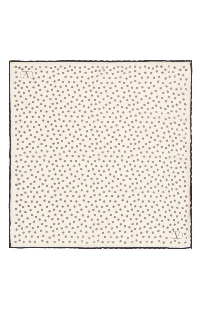 Valentino Garavani Qulitie 67 Square Silk Scarf, Alternate, color, Bianco/ Blue