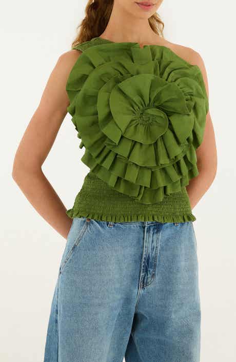 Floral One-Shoulder Top