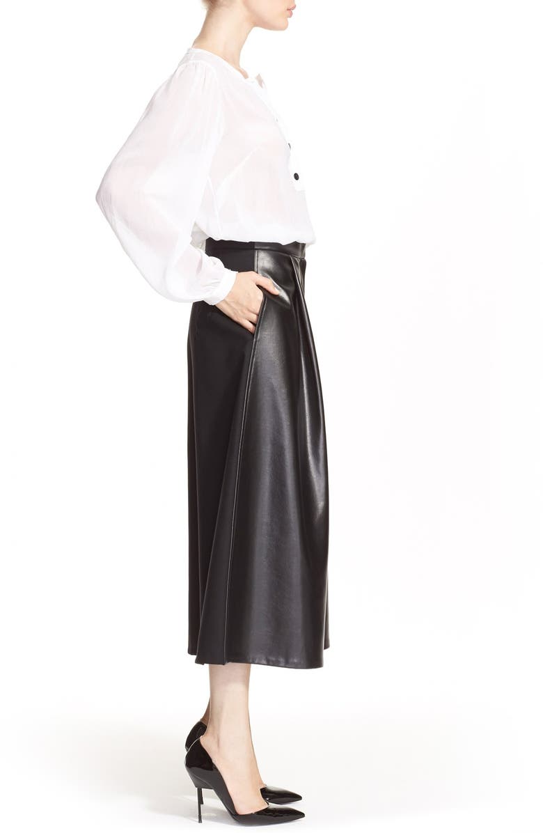 Vika Gazinskaya Faux Leather Culottes, Alternate, color,