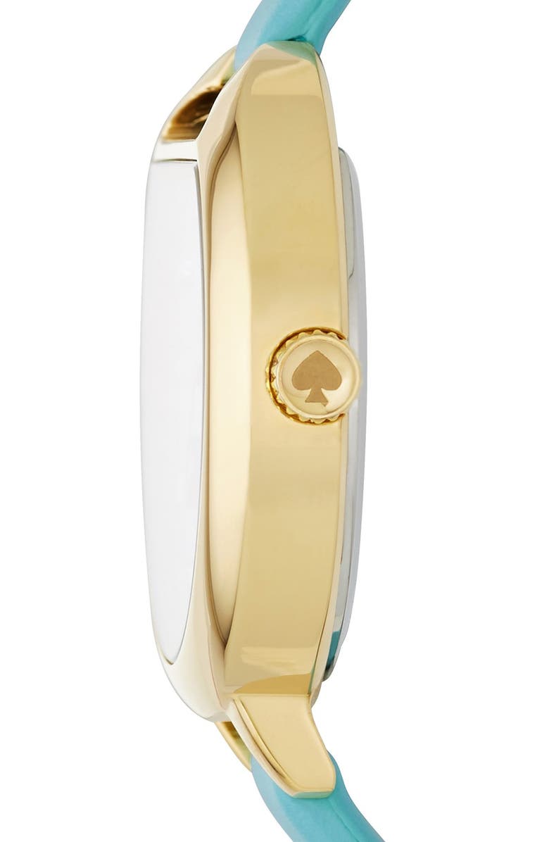 Kate Spade New York 'metro - fishbowl' leather strap watch, 34mm, Alternate, color, 
