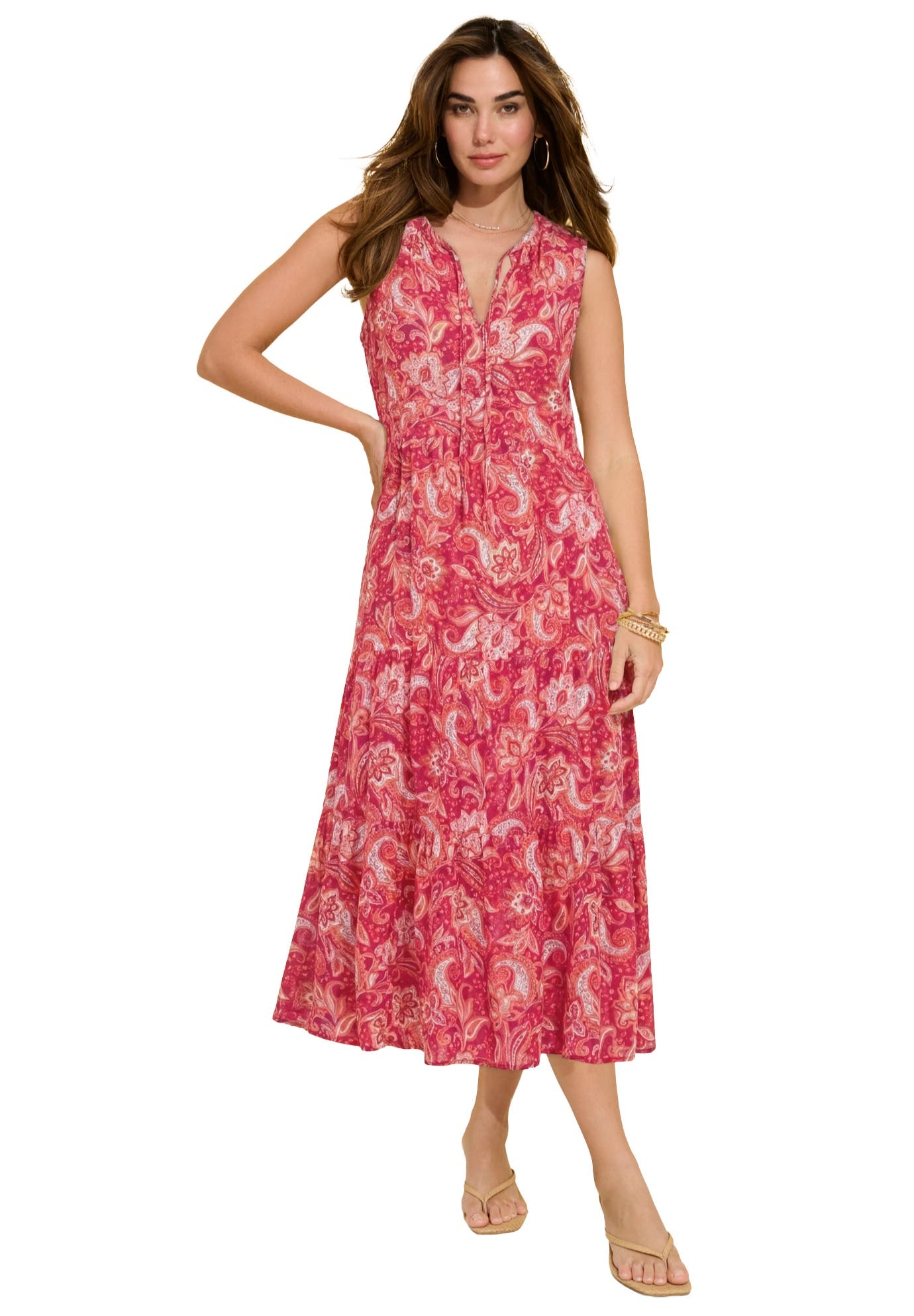 RASPBERRY PAISLEY FLORAL PRINT