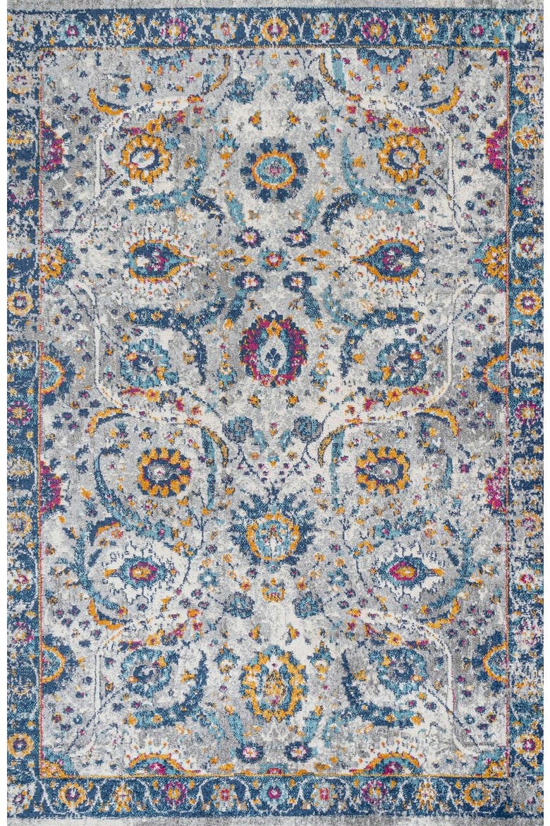 Izil Modern Persian Area Rug, Main, color, Light Gray/Blue