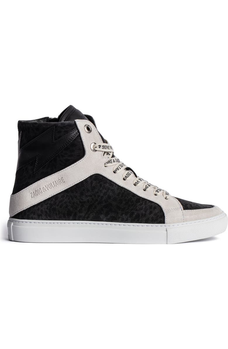 Zadig & Voltaire ZV1747 High Flash Sneaker, Alternate, color,