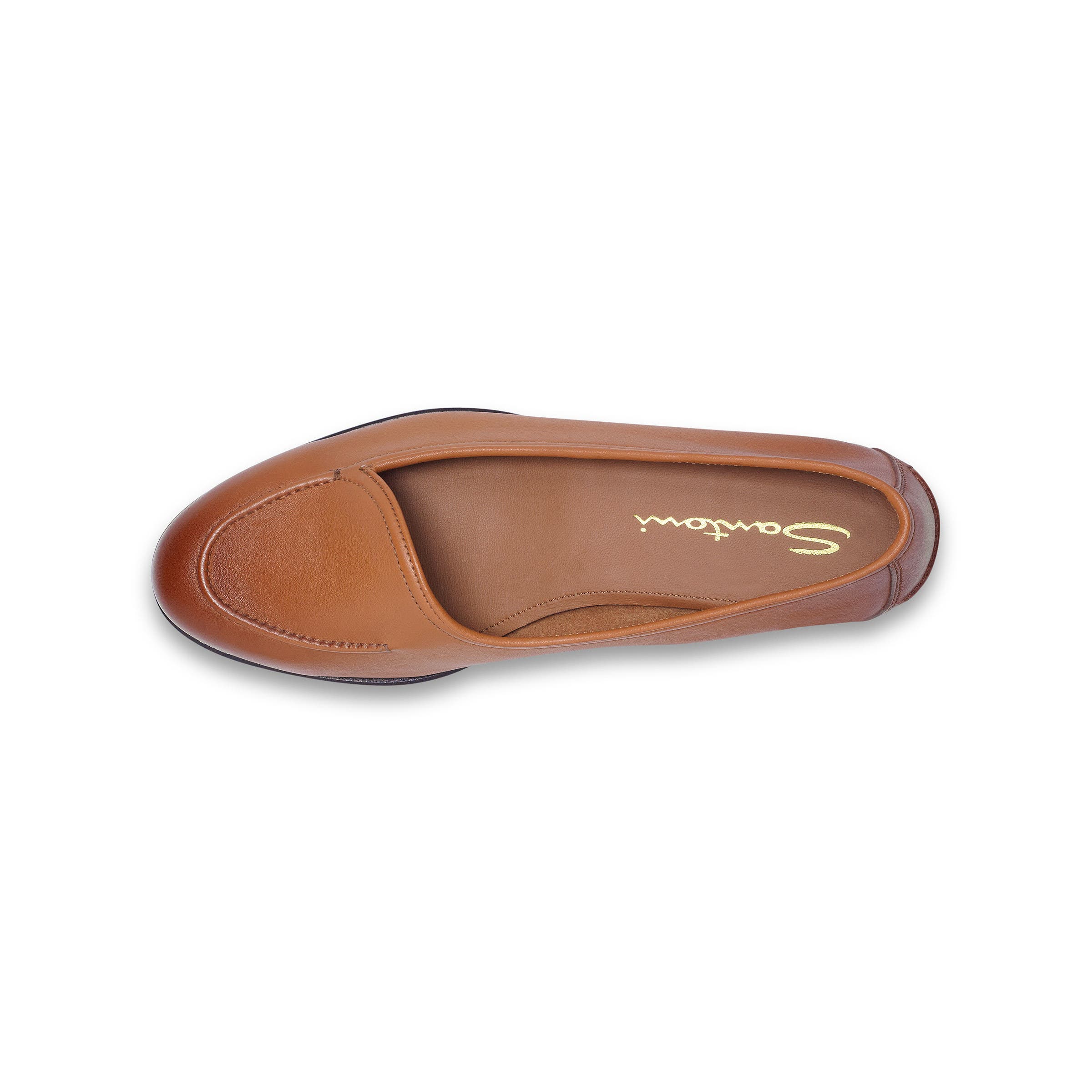 Santoni Women's leather Andrea loafer, Alternate, color, 