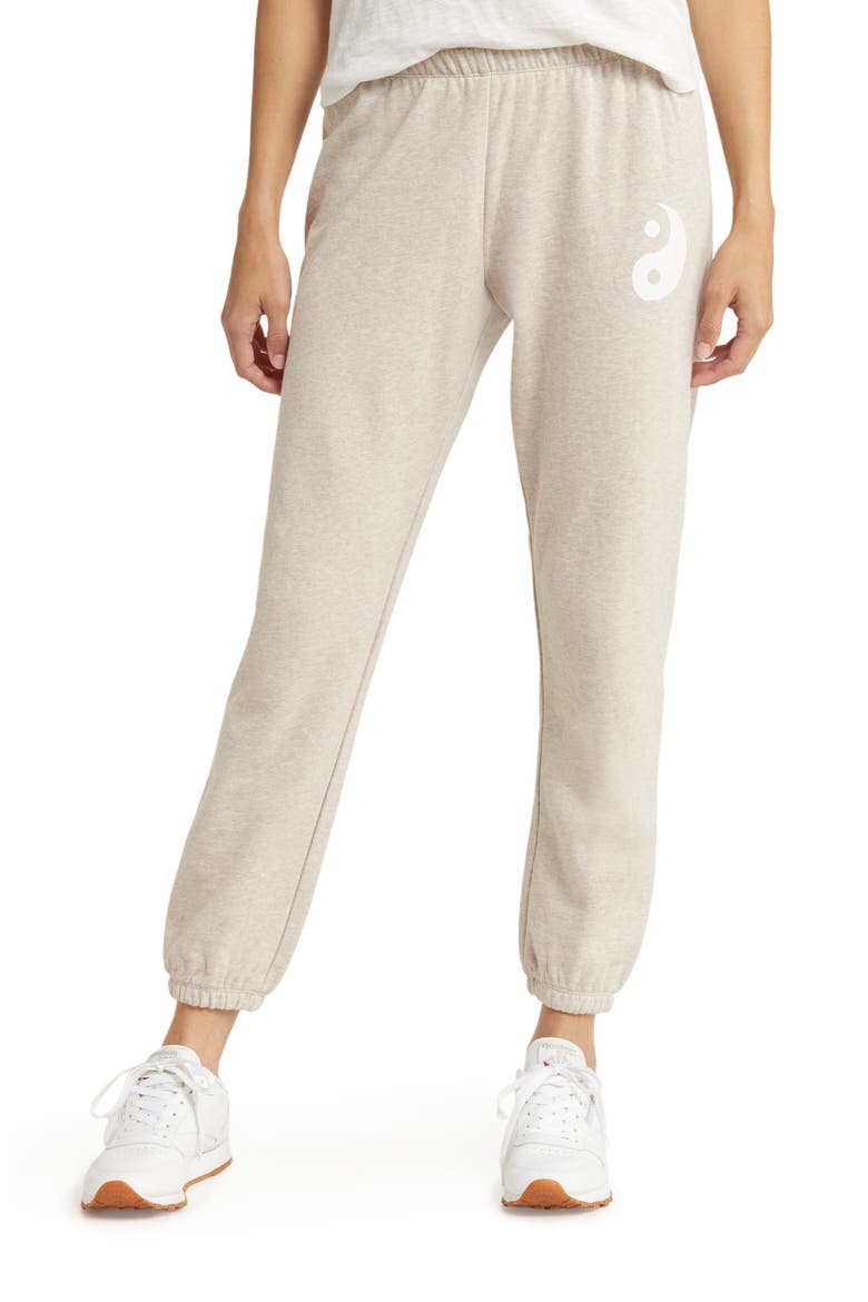 Perfect Yin & Yang Cotton Sweatpants, Main, color, OATMEAL HEATHER