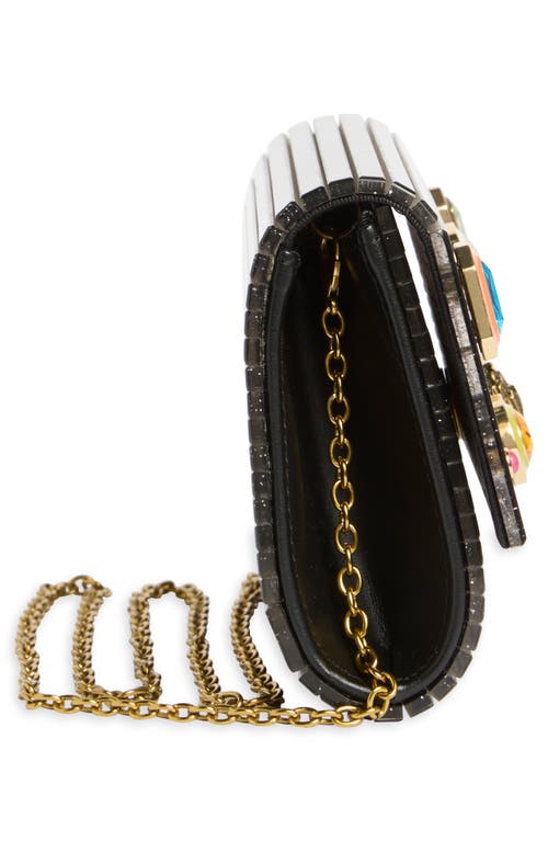 Kurt Geiger London Gems Party Envelope Clutch In Gray