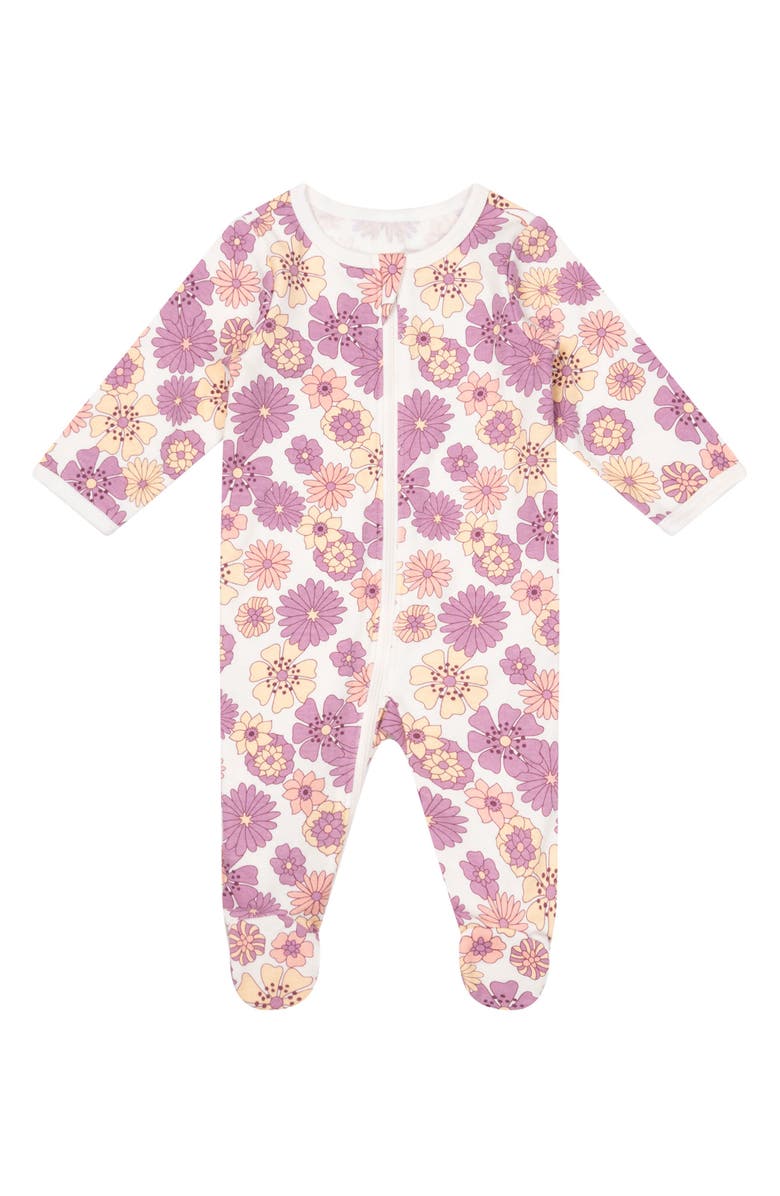 PL Baby by Petit Lem 2-Pack Zip Footies, Alternate, color,