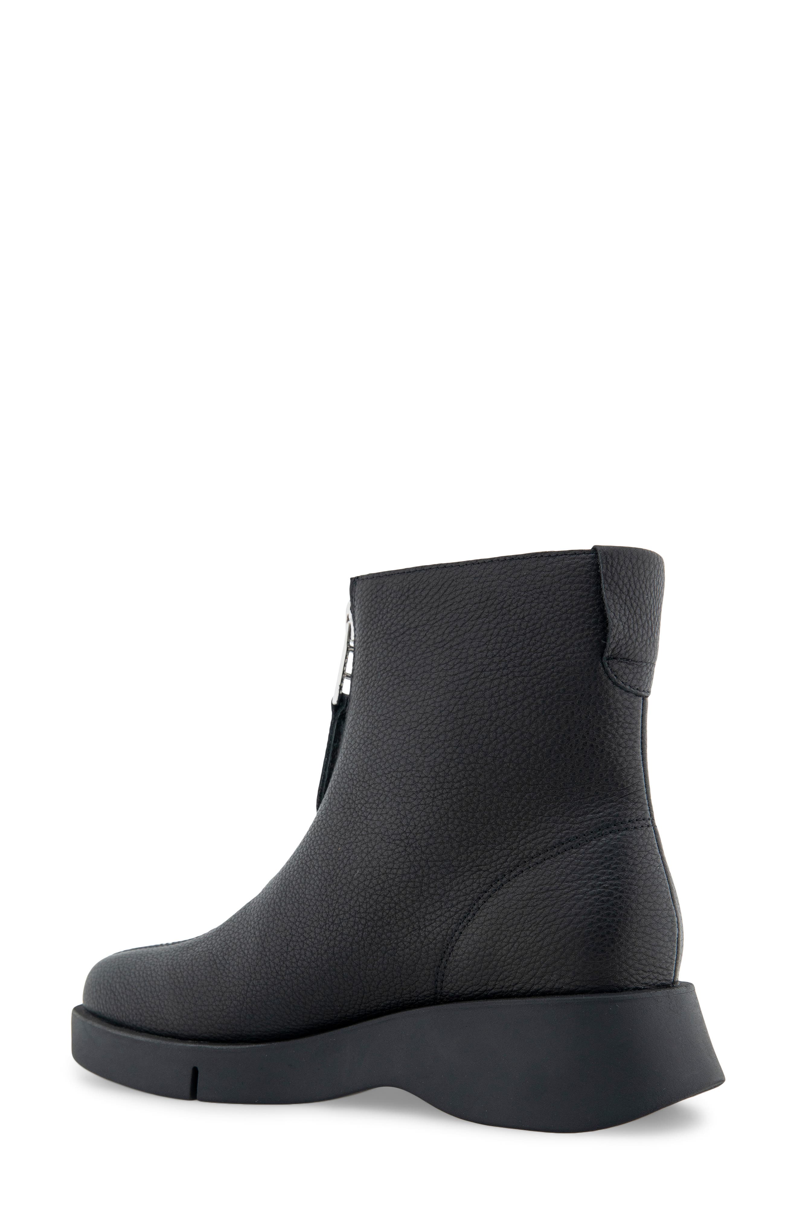 Aerosoles Francis Zip-Up Bootie, Alternate, color, Black Pebbled Leather