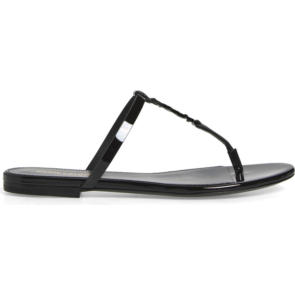 SAINT LAURENT SAINT LAURENT CASSANDRA YSL LOGO T-STRAP SANDAL