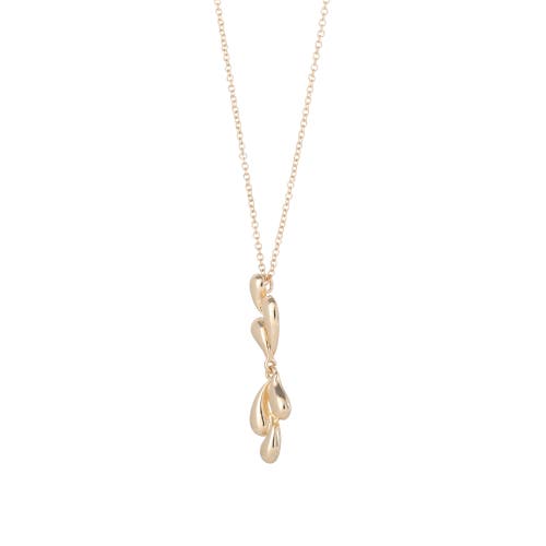 Bcbg Sculptural Heart Pendant Necklace In Gold