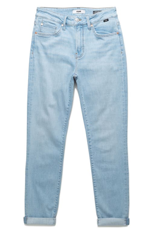 Mavi Jeans Kathleen High Waist Cuffed Slim Straight Leg Jeans In Light Blue Flex Blue