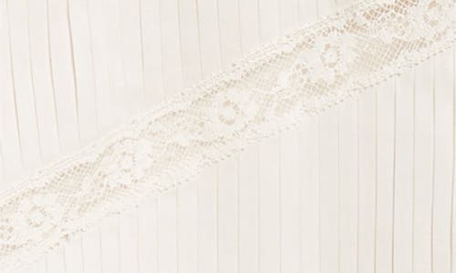 Valentino Garavani Lace Inset Silk Organza Shirt In White