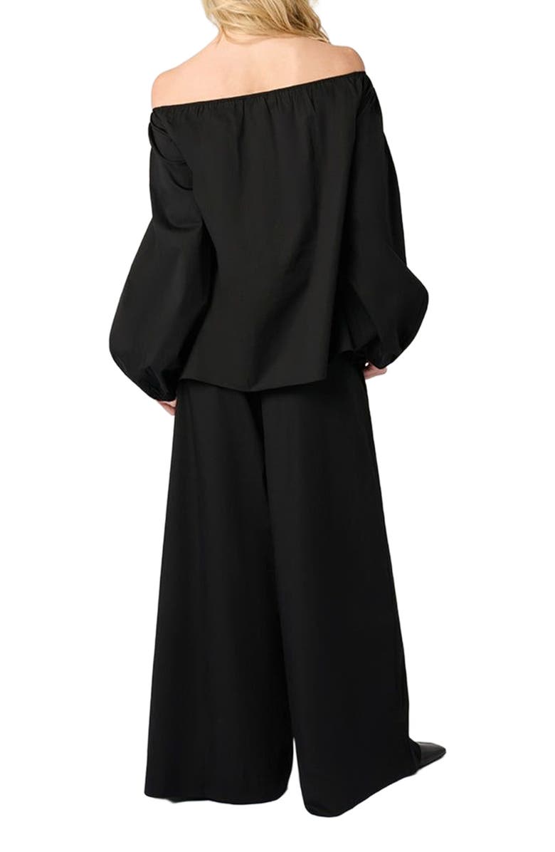 WeWoreWhat Off The Shoulder Top, Alternate, color, Black