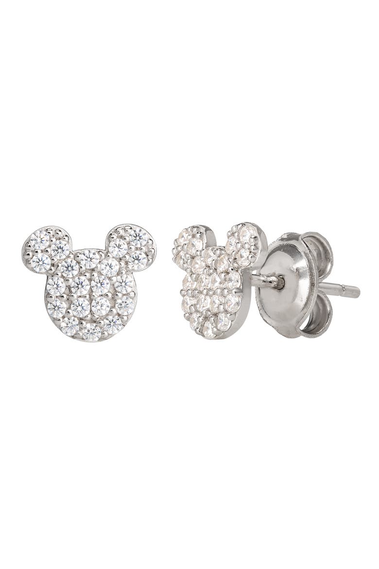 Mickey Mouse Earrings for Women Official License, Sterling Silver, Main, color, Silver