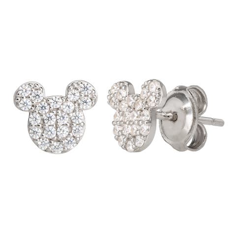 Mickey Mouse Earrings for Women Official License, Sterling Silver