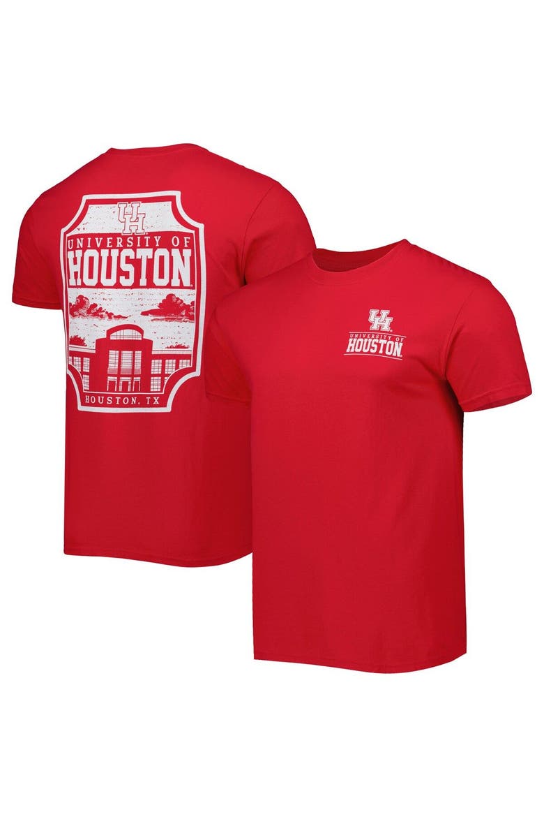Men's Red Houston Cougars Logo Campus Icon T-Shirt, Main, color, Red