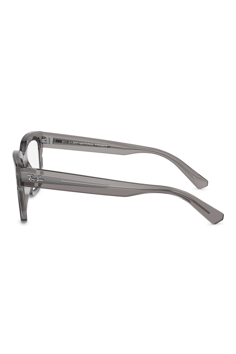 Chad 54mm Rectangular Optical Glasses, Alternate, color, TRANSPARENT GREY