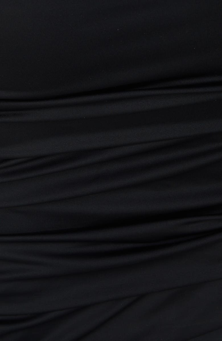 Balenciaga Twisted Knots Long Sleeve Ruched Body-Con Dress, Alternate, color, 