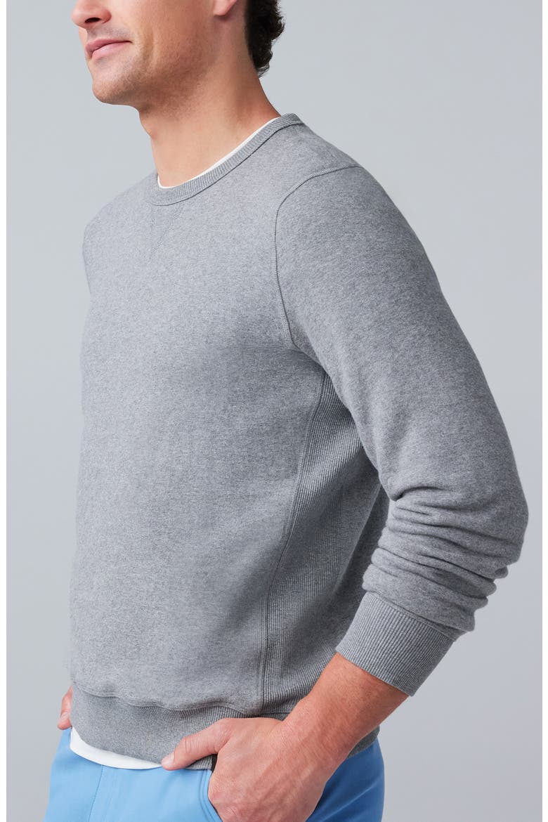 Ace Cotton Blend French Terry Crewneck Sweatshirt, Alternate, color, GREY HEATHER