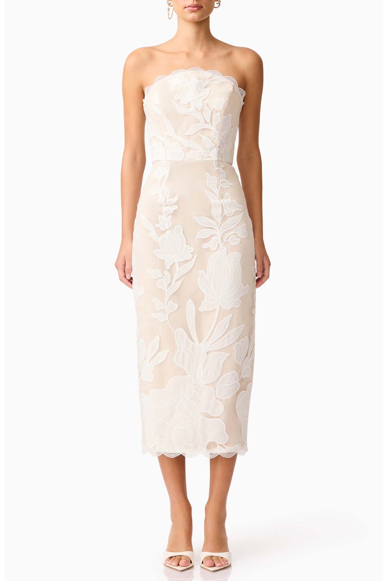 Flor Strapless Cocktail Dress, Main, color, IVORY