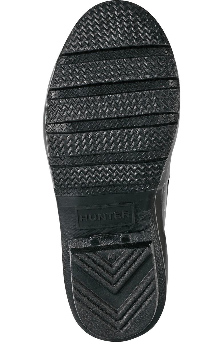 Hunter Original Giant Glitter Waterproof Rain Boot, Alternate, color, Black