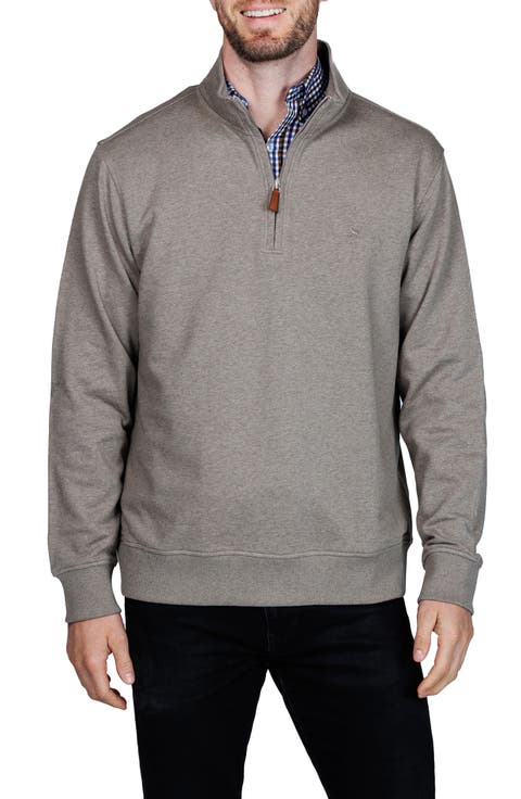 Cotton French Terry Quarter Zip Pullover
