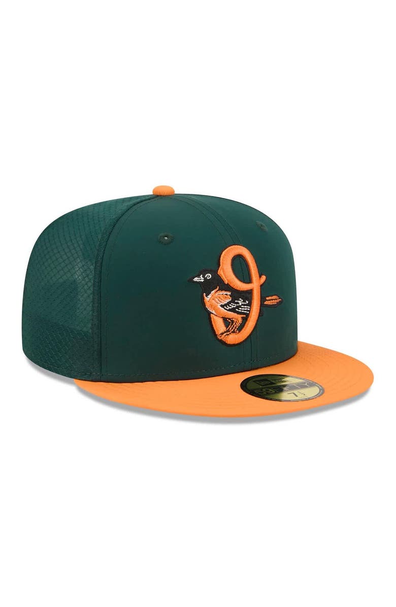 New Era Men's New Era Dark Green/Orange Baltimore Orioles 2026 City Connect Batting Practice 59FIFTY Fitted Hat, Alternate, color, Dark Green